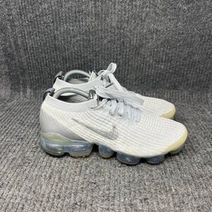 Nike Air Vapormax FlyKnit 3 White Metallic Silver Shoes Women’s 6.5 AJ6910-101